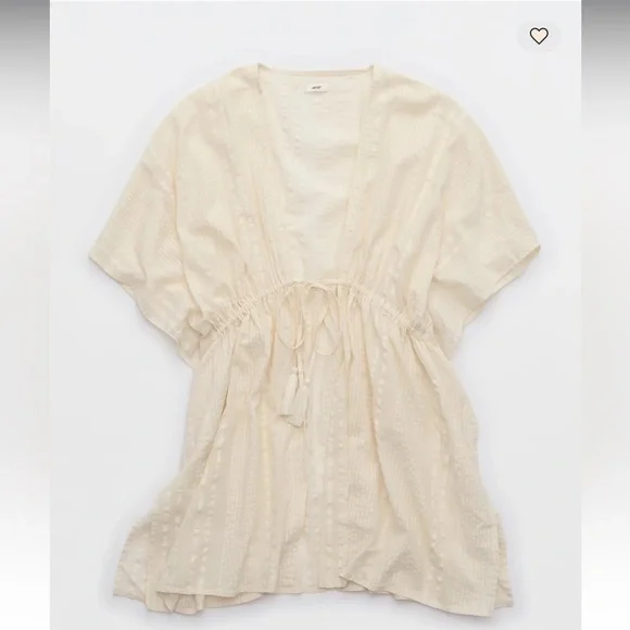 NWT Aerie Seersucker Gauze Tie Cape - Picture 11 of 12